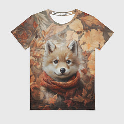 Женская футболка Осенний волчонок