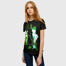 Футболка женская One Piece силуэт Ророноа Зоро, цвет: 3D-принт — фото 2