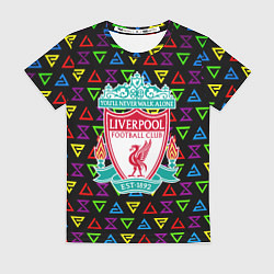 Женская футболка Liverpool pattern neon