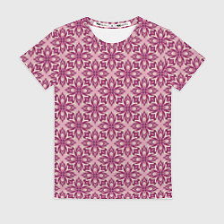 Футболка женская Фиолетово-розовая цветочная текстура, цвет: 3D-принт