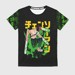 Женская футболка Аниме Человек бензопила