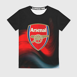 Футболка женская Арсенал абстракция аолна, цвет: 3D-принт
