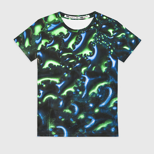 Женская футболка Абстракция капли воды / 3D-принт – фото 1