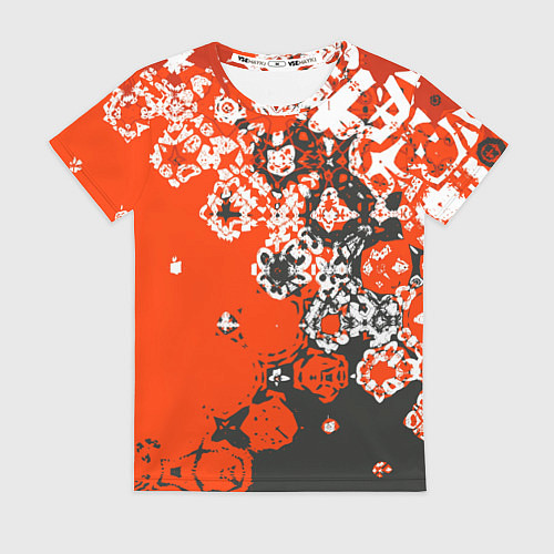 Женская футболка Красно-черная метаморфоза / 3D-принт – фото 1