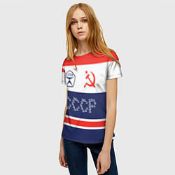 Футболка женская Советский союз - СССР, цвет: 3D-принт — фото 2