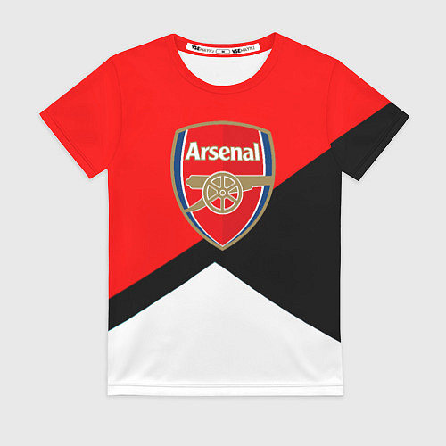 Женская футболка Arsenal geometry sport / 3D-принт – фото 1