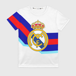 Женская футболка Real Madrid текстура полосы