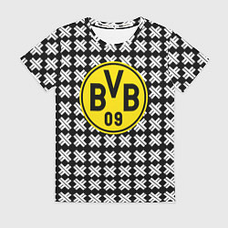 Женская футболка Borussia pattern geometry