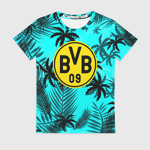 Женская футболка Borussia неоновые тропики гта / 3D-принт – фото 1