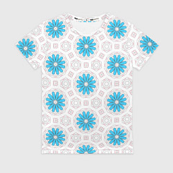 Футболка женская Цветочно-геометрический узор, цвет: 3D-принт