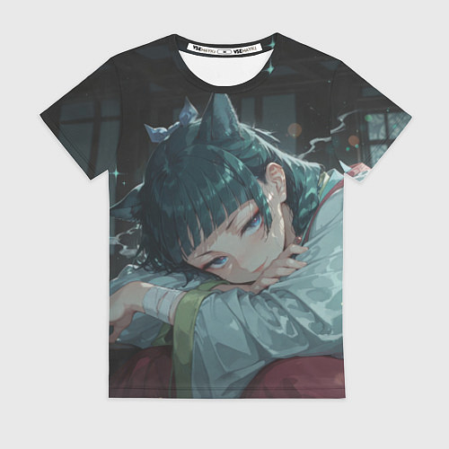 Женская футболка Маомао с кошачьими ушками / 3D-принт – фото 1