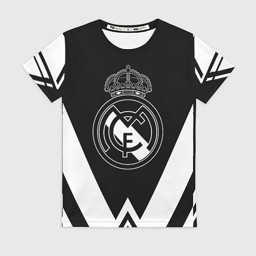 Женская футболка Real Madrid геометрия спорт / 3D-принт – фото 1