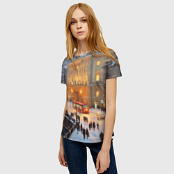 Футболка женская Предновогодний Санкт-Петербург, цвет: 3D-принт — фото 2