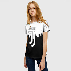 Футболка женская Ювентус команды, цвет: 3D-принт — фото 2