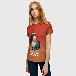 Футболка женская Новый год - лошадка 2026, цвет: 3D-принт — фото 2