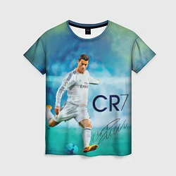Футболка женская CR Ronaldo, цвет: 3D-принт