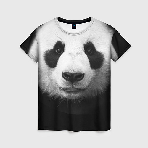 Женская футболка Взгляд панды / 3D-принт – фото 1