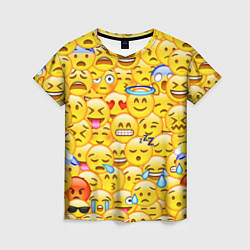 Футболка женская Emoji, цвет: 3D-принт