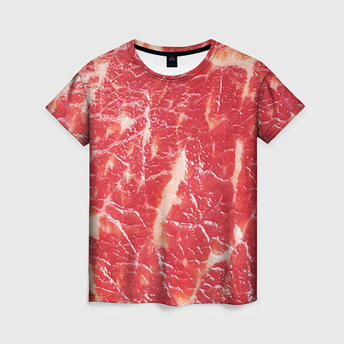 Женская футболка Мясо / 3D-принт – фото 1