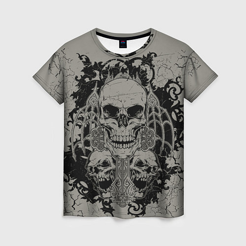 Женская футболка Skulls / 3D-принт – фото 1