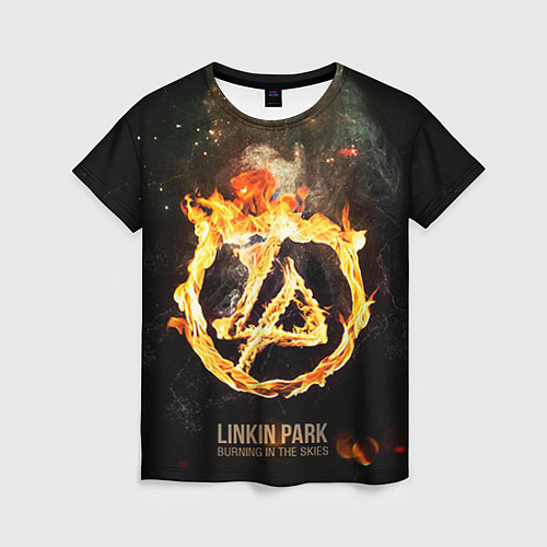 Женская футболка Linkin Park: Burning the skies / 3D-принт – фото 1