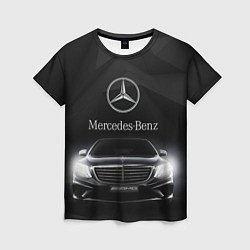 Футболка женская Mercedes, цвет: 3D-принт