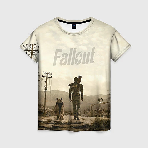 Женская футболка Fallout City / 3D-принт – фото 1