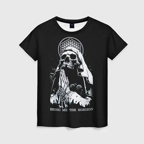 Женская футболка BMTH: Skull Pray / 3D-принт – фото 1