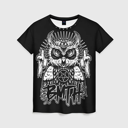Женская футболка BMTH Owl / 3D-принт – фото 1