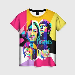 Женская футболка The Beatles: Poly-art