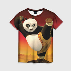 Футболка женская Кунг фу панда, цвет: 3D-принт