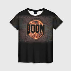 Женская футболка DOOM Fire