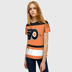Футболка женская Philadelphia Flyers, цвет: 3D-принт — фото 2