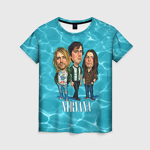 Женская футболка Nirvana: Water / 3D-принт – фото 1