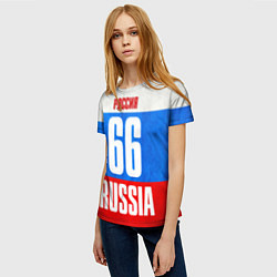 Футболка женская Russia: from 66, цвет: 3D-принт — фото 2
