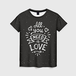 Женская футболка Любовь надпись
