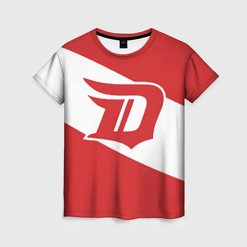 Женская футболка Detroit Red Wings D / 3D-принт – фото 1