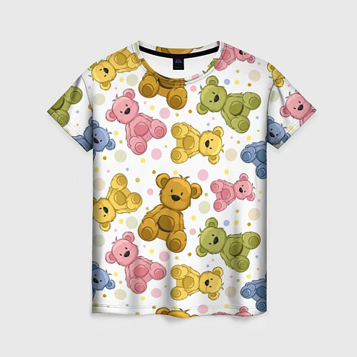 Женская футболка Любимые медвежата / 3D-принт – фото 1