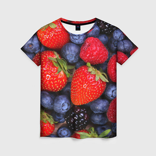 Женская футболка Berries / 3D-принт – фото 1