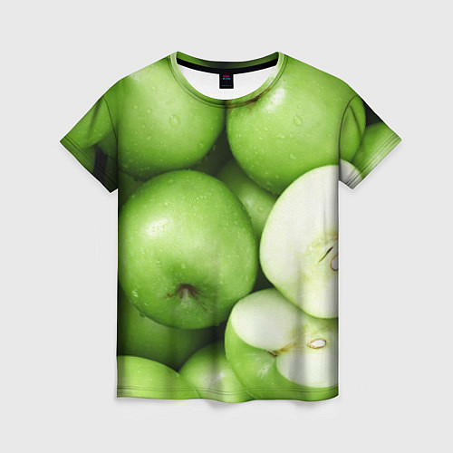 Женская футболка Яблочная / 3D-принт – фото 1
