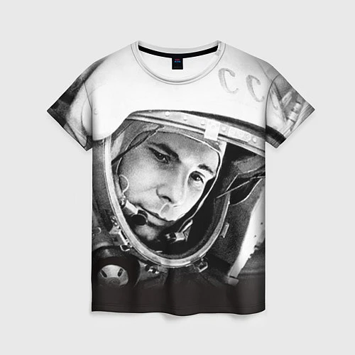 Женская футболка Юрий Гагарин / 3D-принт – фото 1