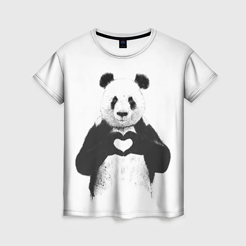 Женская футболка Panda Love / 3D-принт – фото 1