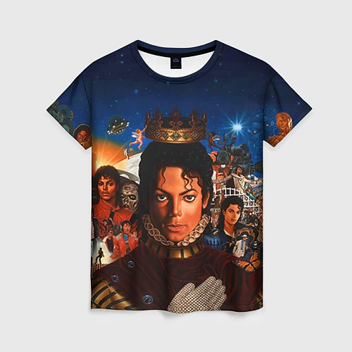 Женская футболка Michael Jackson: Pop King / 3D-принт – фото 1