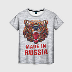 Женская футболка Bear: Made in Russia