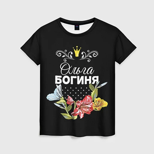Женская футболка Богиня Ольга / 3D-принт – фото 1