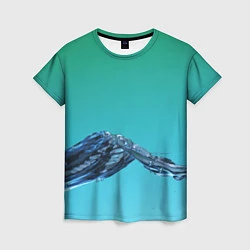 Женская футболка Зеленая вода