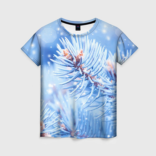 Женская футболка Снежные иголки / 3D-принт – фото 1