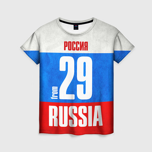 Женская футболка Russia: from 29 / 3D-принт – фото 1