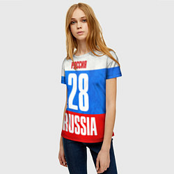 Футболка женская Russia: from 28, цвет: 3D-принт — фото 2