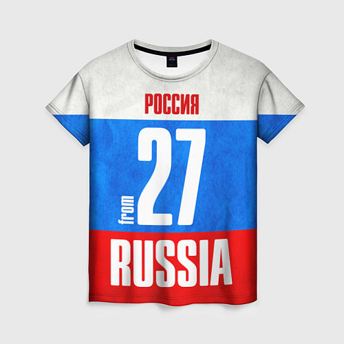 Женская футболка Russia: from 27 / 3D-принт – фото 1
